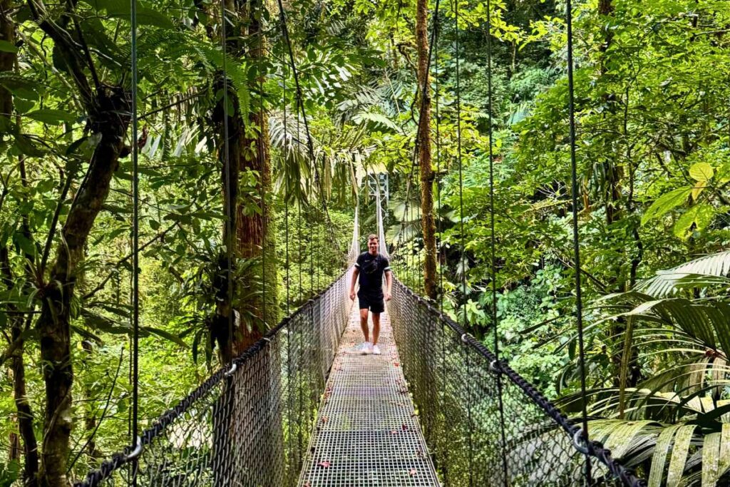 Hangbruggen in Mistico Park, Costa Rica