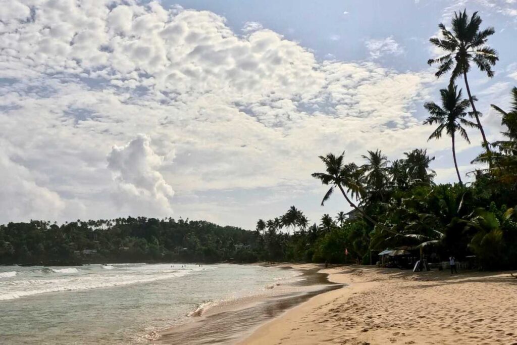Mirissa strand in Sri Lanka